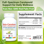 NEW ROOTS HERBAL Beta-Carotene 25,000 IU Supplements | Vitamin A (90 Softgels) | Full Spectrum of Carotenoids | Naturally Sourced from Non-GMO Red Palm Fruit + Organic Flax Seed Oil