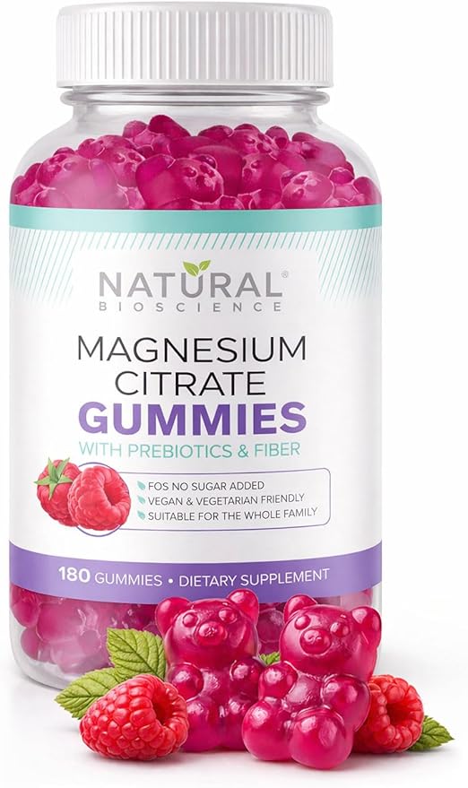 Sugar Free Magnesium Gummies - Calming Anti-Stress Gummies, Magnesium Supplement to Support Stress Relief, Sleep, Heart Health, Nerves, Muscles & Bones, 100 mg, Kids, Adults, Vegan, High Absorption