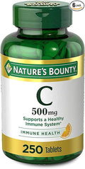 Nature's Bounty Pure Vitamin C 500 mg Tablets 250 Tablets (Pack of 6)