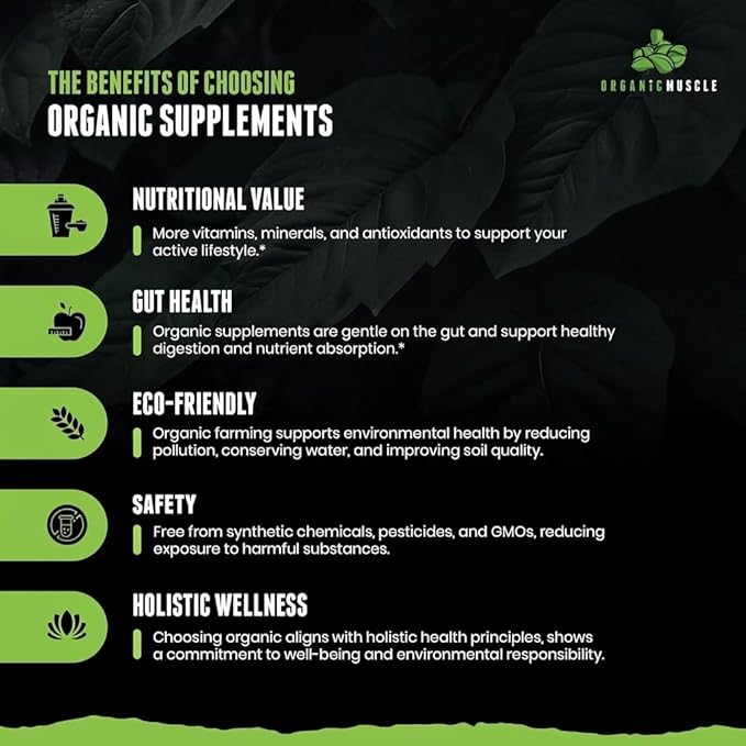 Organic Muscle Organic Pre Workout Powder, Passionfruit Guava — USDA Organic Superfood Blend | Maca, Beet Root, Cordyceps, Rhodiola | 150mg Natural Caffeine, Vegan, No Jitters, 20 Servings