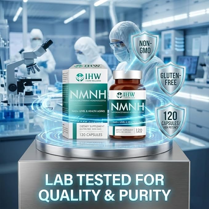 IHW NMNH, 1000mg NMN Supplement Alternative per Serving, 120 Capsules Ultra High 99.9% Purity, Supports Cellular Vitality & Stamina, Aging, Energy Focus, Non-GMO, Gluten Free