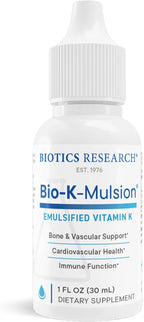 Biotics Research Bio K Mulsion™ & Equi-Fem™ – Liquid Vitamin K1 for Bone, Heart & Blood Clotting Support + Women’s Multivitamin for Hormonal Balance, PMS Relief & Digestive Health - 1fl oz + 126 tabs