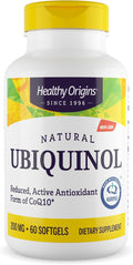 Healthy Origins Ubiquinol (Active Form of CoQ10), 200 mg - Ubiquinol Supplements for Heart Health & Antioxidant Support - Gluten-Free & Non-GMO Supplement - 60 Softgels