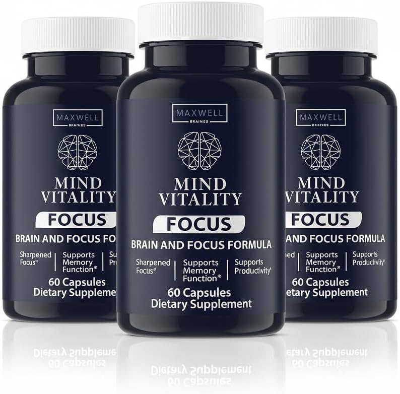 Cogni Vibe Focus Brain Supplement to Boost Focus and Concentration & Avoid Mid-Afternoon Fatigue (60 Capsules) (3)