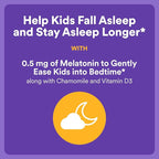 SmartyPants Kids Sleep Gummies Supplement with Melatonin 0.5mg: Chamomile & Vitamin D3, Sleep Aid, Strawberry Mango Flavor, 60 Count