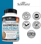 Magnesium Bisglycinate Chelated Supplement - High Absorption Magnesium Glycinate Supplement for Women and Men - Sleep, Muscle, Bone & Joint Support - Non-GMO, Non-Laxative Chelate - 180 Capsules