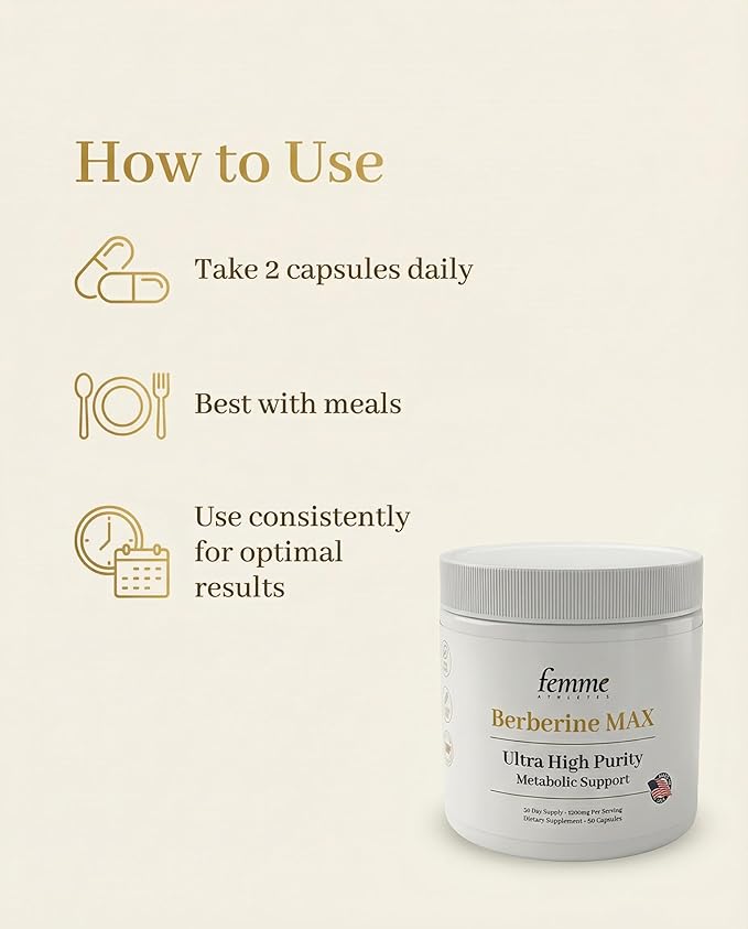 Berberine MAX 1200mg – Ultra High Purity Metabolic Support – Blood Sugar, Weight Management & Heart Health – 60 Capsules – AMPK Activator – Third-Party Tested
