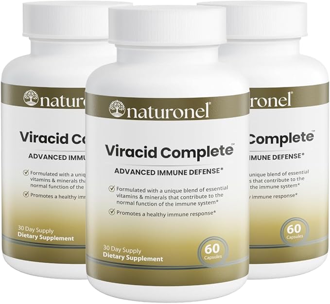 Viracid Complete (3 Pack) Comprehensive Immune Formula with Elderberry, Echinacea, Garlic, Zinc, L-Glutamine & Turmeric 95% Curcuminoids | Premium Supplement, Made in USA, GMP Certified