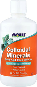 NOW Foods Supplements, Colloidal Minerals Liquid, Plant Derived, Essential Trace Minerals, 32-Ounce