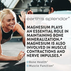 Earth's Splendor Bone & Muscle Magnesium Supplement for Men & Women, No Artificial Preservative or Flavor, Supports Bone & Muscle Health, Wheat Free (500mg, 100 Caplets)