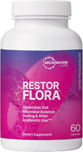 Microbiome Labs Restorflora Probiotics for Digestive Health - Gut Health Supplements with Dual Action Probiotics for Women & Men - Support Bowel Regularity & Immune Function (60 Capsules)