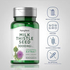 Piping Rock Milk Thistle Supplement | 100 Capsules | Concentrated Herbal Extract | Non-GMO, Gluten Free
