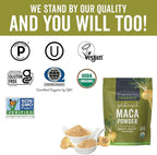 Viva Naturals Organic Maca Powder, Gelatinized, 16 oz (1 lb) – Vegan, USDA Organic, Gluten-Free, Non-GMO Peruvian Superfood in Resealable Bag
