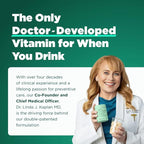 H-PROOF The Anytime You Drink Vitamin, Liver Health & Immunity Support with Electrolytes, Milk Thistle, and Vitamins B & C - 40 Chewable Tablets (20 Servings), Vegan, Black Cherry