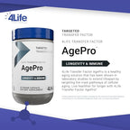 4Life - Transfer Factor - AgePro - Healthy Aging & Immune Support - NMN, Quercetin, AKG, Apigenin & Mushroom Extract - 60 Veggie Capsules