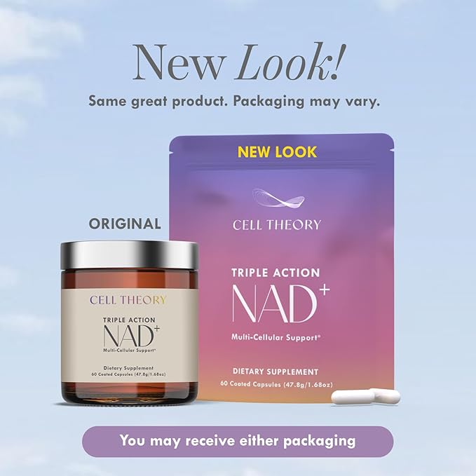 NAD+ Supplement – Triple Action Liposomal NAD+ & NADH Formula for Cellular Energy, Mitochondrial Support, and Longevity, Developed by Dr. Halland, 60 Capsules (30-Day Supply)