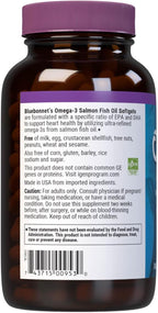 BlueBonnet Omega 3 1000mg Salmon Oil EPA DHA Essential Fatty Acids - Heart Health Supplement for Women & Men - Molecularly Distilled, Triglyceride Form Omega-3 Wild Salmon Fish Oil - 180 Softgels