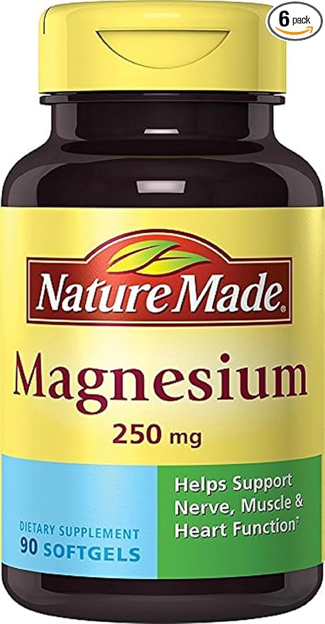 Nature Made Magnesium 250 mg Liquid Softgels 90 ea (Pack of 6)