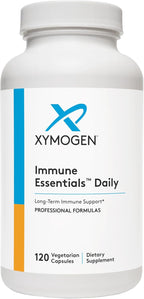 XYMOGEN Immune Essentials Daily - Vitamin C, Zinc & Quercetin - Daily Immune, Antioxidant & Respiratory Support - Long-Term Immune Nutrition - Vegan & Gluten-Free - 120 Capsules