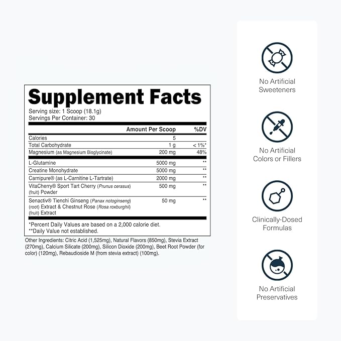 Transparent Labs Post - Post-Workout Recovery Muscle Builder with L-Glutamine, Beta-Alanine and BetaPure Betaine Anhydrous for Muscle Recovery and Muscle Building - 30 Servings, Strawberry Lemonade
