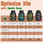 Health Dose Triple Magnesium Complex 1000 mg | L-Threonate, Bisglycinate, Citrate & Malate Blend | Support for Muscle Relaxation, Sleep & Cognitive Function | 120 Capsules | All-in-One Formula (3)