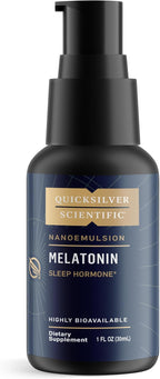 Quicksilver Scientific Liposomal Melatonin - Bedtime, Jet Lag & Immune Support Liquid for Adults - Efficient, Superior Absorption 1mg to Minimize Morning Drowsiness (30 ml)