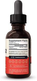 Live Conscious Vegan Vitamin B12 Sublingual Liquid Drops | Methylcobalamin Max Strength B12 5000mcg Formula | Vegan B 12 Vitamin Support Energy | Promote Memory & Aid Immune System | 60 Serving