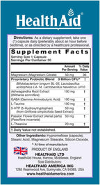 HealthAid SleepProbio, Vegan Sleep Support Supplement, 30 Capsules, Once Daily Probiotics and Herbs to Support Restful Sleep & Relaxation