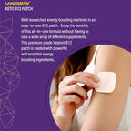 Keto Patch with B12 Methylcobalamin and Vitamin Guarana B12 Patch for Energy - 30 Day Supply Keto & Vitamin B12 Patches - Made in The USA