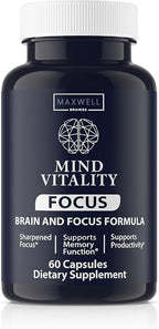 Cogni Vibe Focus Brain Supplement to Boost Focus and Concentration & Avoid Mid-Afternoon Fatigue (60 Capsules) (1)