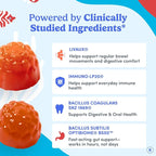 FIRST DAY Teens’ Gut Sustainer Tribiotic Gummies – 3-in-1 Prebiotic, Probiotic & Postbiotic Supplement – Supports Digestive, Skin, Oral & Immune Health, Nutrient Absorption & Growth – 30-Day Supply