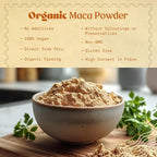 NaturaleBio Maca Powder Organic 8 oz. Peruvian, Natural and Pure, from Organic Maca Root. Vegetarian and Vegan Friendly - Gelatinized. Gelatinized for Enhanced Bioavailability. Ideal for Smoothie.