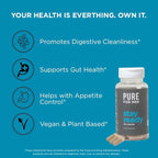 Pure for Men Original Cleanliness Stay Ready Fiber Supplement | Helps Promote Digestive Regularity | Psyllium Husk, Aloe Vera, Chia Seeds, Flaxseeds | Proprietary Formula | 60 Vegan Capsules
