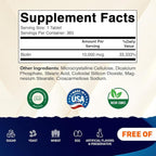Vitamatic Biotin 10,000 mcg (10 mg) for Stronger Hair, Skin & Nails - 365 Vegan Tablets- Also Called Vitamin B7-2 Pack