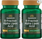 Swanson Triple Strength R-Fraction Alpha Lipoic Acid - Promotes Healthy Blood Pressure & Delivers Essential Nutrients - (30 Capsules, 300mg Each) (2 Pack)