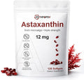 Premium Astaxanthin 12mg Antioxidant Supplement with Vitamin E – 120 Softgels, 4 Month Supply, Microalgae Source, Supports Skin, Eye & Joint Health, Non-GMO, Gluten & Soy Free