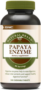GNC Natural Brand Papaya Enzyme, 240 Tablets, Supports Healthy Digestive Function