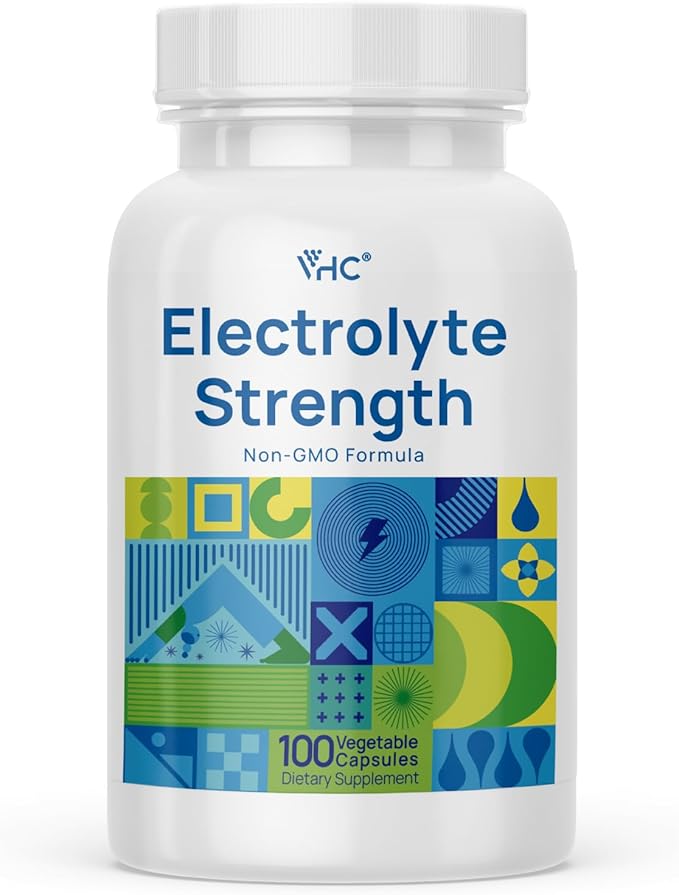 VHC Electrolyte Capsules, Max Strength Salt Pills Supplement for Running Endurance Sports Nutrition Electrolytes Pills