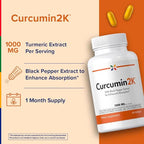Stop Aging Now - Curcumin2K - Curcumin Supplement - with Black Pepper - 60 Softgels