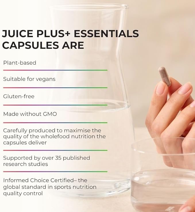 JuicePlus+ Berry Blend: with Concord Grape, Blueberry, Cranberry, and More - Whole Food Based, Vegan, Plant-Based Vitamins - Gluten-Free, Non-GMO, Kosher - 1 Bottle (60 Servings)