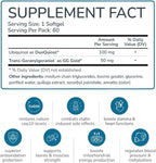 WELLNESS EXTRACT BioQuinol Ubiquinol (CoQ10) with Geranylgeraniol – Master Antioxidant for Heart Health, Cellular Energy 150mg 60 Softgels