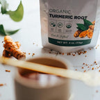 Organic Turmeric Root 4 oz (113g), USDA Certified Organic Dried Turmeric Root Herb Tea, Tumeric, Cut and Sifted
