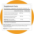 Pattern Wellness Turmeric Curcumin – 95% Curcuminoids with BioPerine® Black Pepper – Supports Joint, Cognitive & Immune Health – Non-GMO, Gluten Free – 60 Capsules