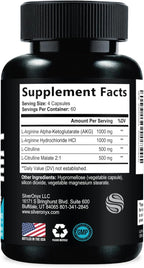 Extra Strength Nitric Oxide Booster - 3X Strength L-Arginine AKG & Citrulline Malate - Men & Women Premium Pre Workout Nitric Booster - Natural Energy & Muscle Support, Bottled in USA - 240 Capsules