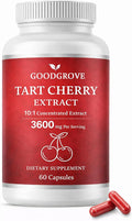 Good Grove Tart Cherry Extract Capsules, Tart Cherry Extract 3600 mg 10:1, Vegan Non-GMO Dietary Supplement, 60 Capsules