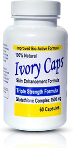 Ivory Caps Glutathione Complex 1500mg – Triple Strength Skin Enhancement Formula with Alpha Lipoic Acid & Milk Thistle – High Potency Glutathione Capsules – Vegan, Non-GMO – 60 Capsules