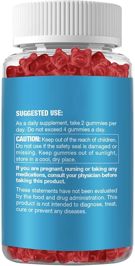 Organic Ashwagandha Gummies - with Turmeric Extract, L-Theanine & Vitamin B12 - Ashwagandha Ksm 66 for Immune Support & Increased Energy - Non GMO, Vegan - 120 Count
