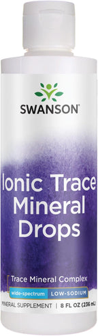 Swanson Concentrace Trace Mineral Drops 8oz-Complete Mineral Complex for Energy, Hydration, & Electrolyte Balance Over 72 High Absorption Ionic Minerals Such As Magnesium, Potassium, Calcium