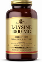 Solgar L-Lysine 1000 mg - 250 Tablets - Skin & Tissue Support - Non-GMO, Vegan, Kosher, Gluten Free - 250 Servings
