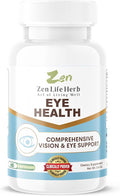 ZEN LIFE HERB Eye Health with Panax Notoginseng Astaxanthin Lutein and Zeaxanthin (60 Capsules) | GMP Certified